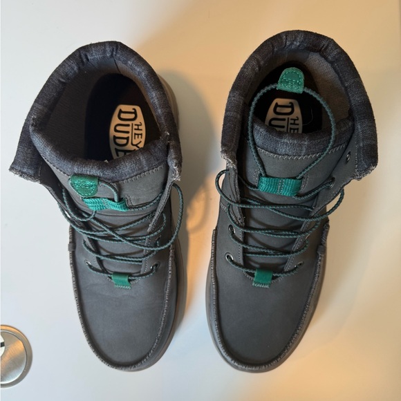 Hey Dude Mens Bradley Classic Gray Lace-Up Faux Leather Chukka Boots new size 12 - Picture 4 of 7